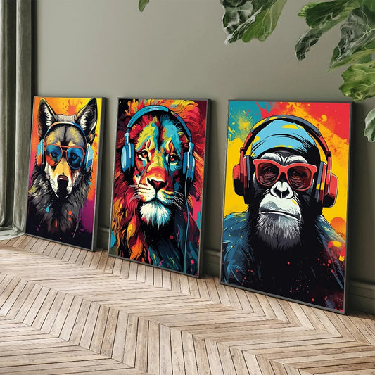 Triptyque Graffiti Gaming – Art Mural Moderne pour Chambre de Garçon.