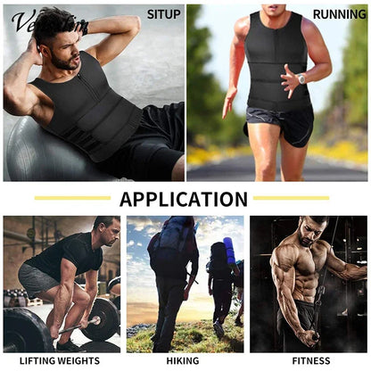 Gilet Minceur Homme – Sauna, Compression, Contrôle Ventre et Taille.
