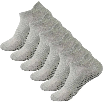 Chaussettes de yoga coordonnantes en silicone pour femmes.