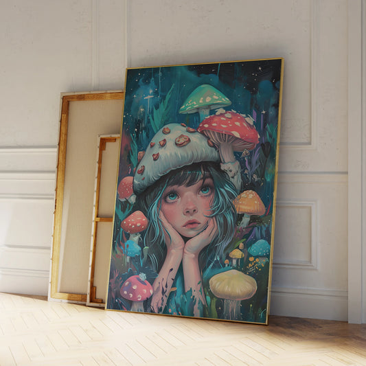 🎨 Toile Abstraite Psychédélique Bleue – Collection Kayas