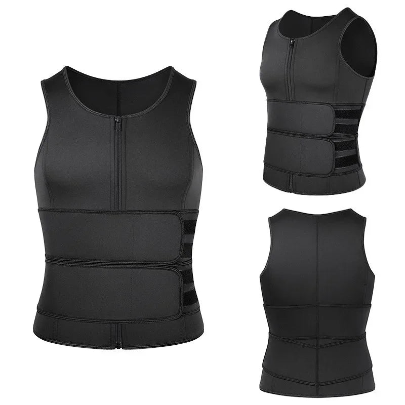 Gilet Minceur Homme – Sauna, Compression, Contrôle Ventre et Taille.