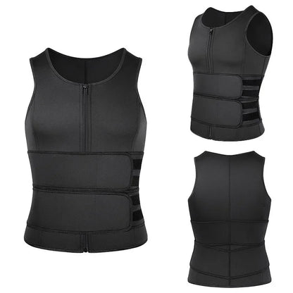 Gilet Minceur Homme – Sauna, Compression, Contrôle Ventre et Taille.