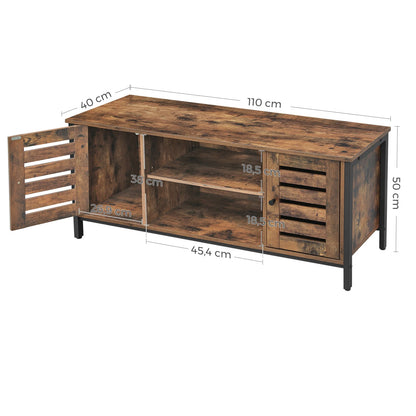 Meuble TV Industriel avec Rangement – Style & Fonctionnalité pour Votre Salon.