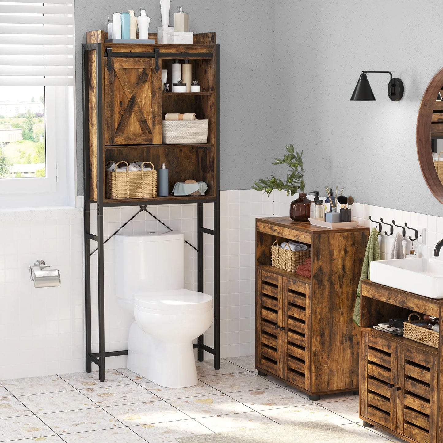 Étagère WC – Rangement Pratique & Style Industriel.