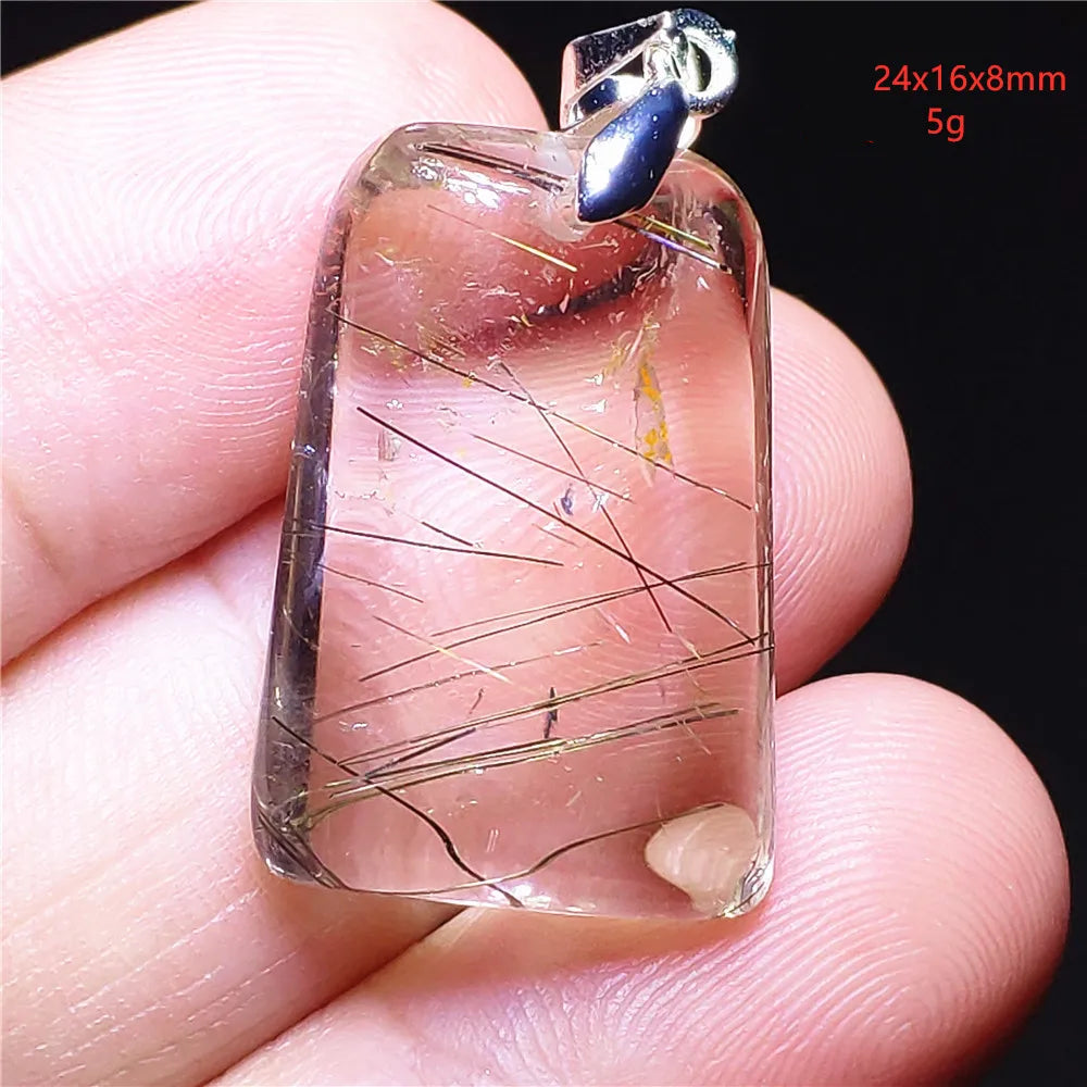 Pendentif en Quartz Rutilé Doré – Élégance, Protection &amp; Raffinement, 30 modèles différant.