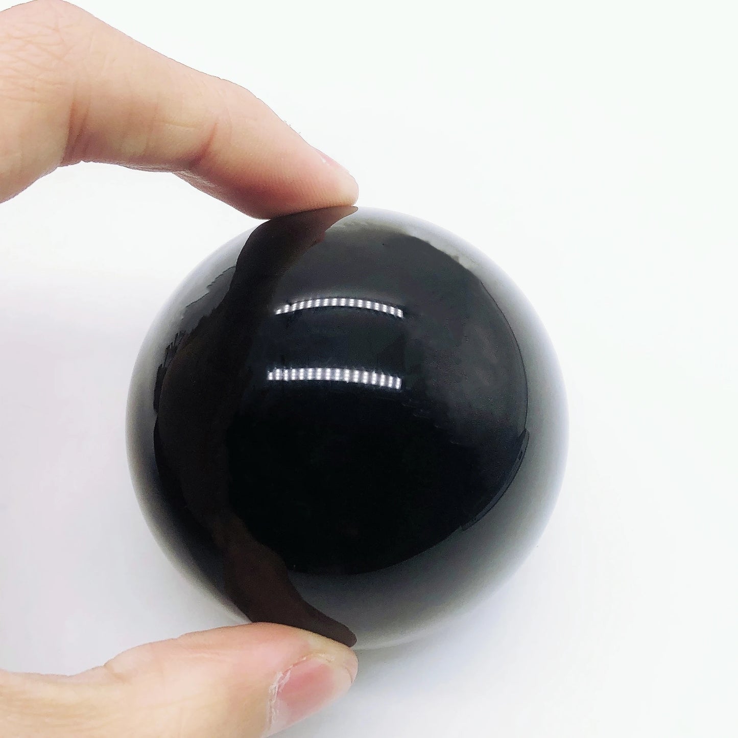 🖤 ​​Natural Black Obsidian Sphere – Protection &amp; Positive Energy