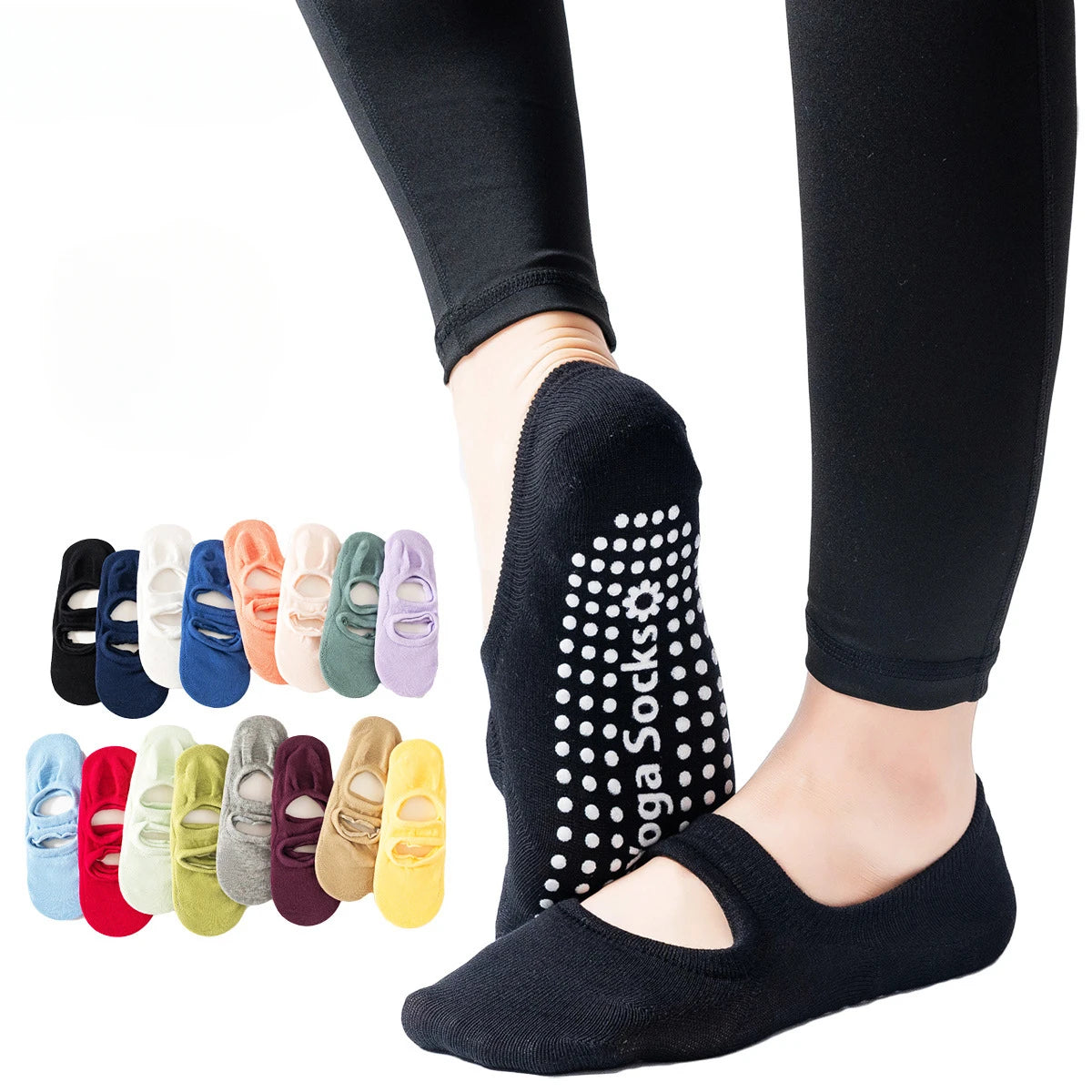 Chaussettes de yoga  pour femmes.