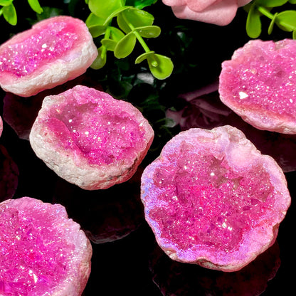 🌸 Pierre Brute en Agate Rose & Blanche – Élégance Naturelle & Bien-Être.