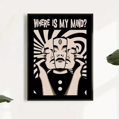 🖤 Toile Psychédélique « Où est mon Esprit » – Art Mural.