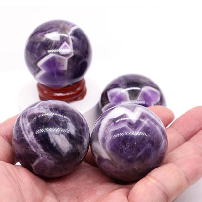 💜 Natural Amethyst Ball – Healing &amp; Positive Energy Sphere. 