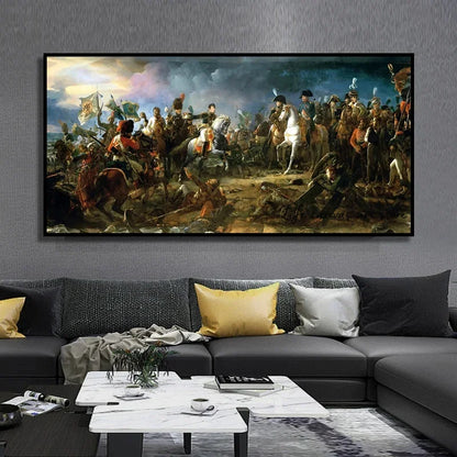 Affiche d’art rétro – Bataille de Napoléon (1805) par François-Pascal-Simon.