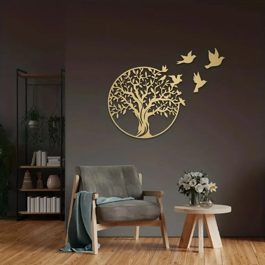 Art Mural en Métal – Arbre de Vie • Déco Artisanale Extérieure & Intérieure.