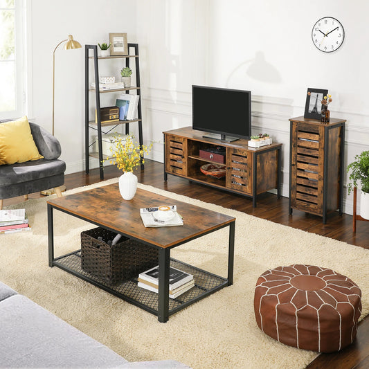 Meuble TV Industriel avec Rangement – Style & Fonctionnalité pour Votre Salon.