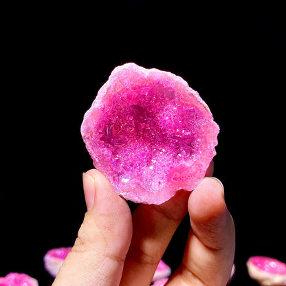 🌸 Pierre Brute en Agate Rose & Blanche – Élégance Naturelle & Bien-Être.