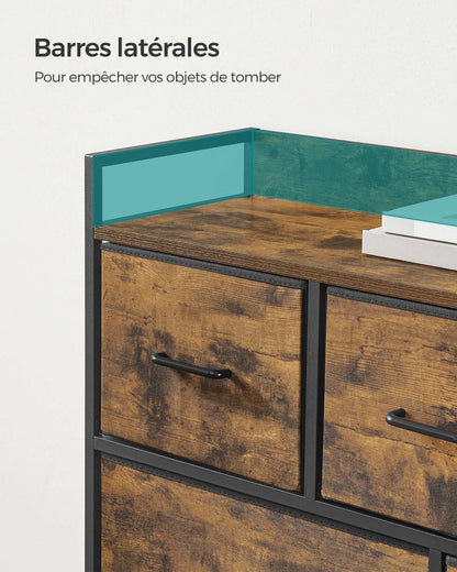 Commode de Salon à 7 Tiroirs | Design Industriel & Rangement Optimal.
