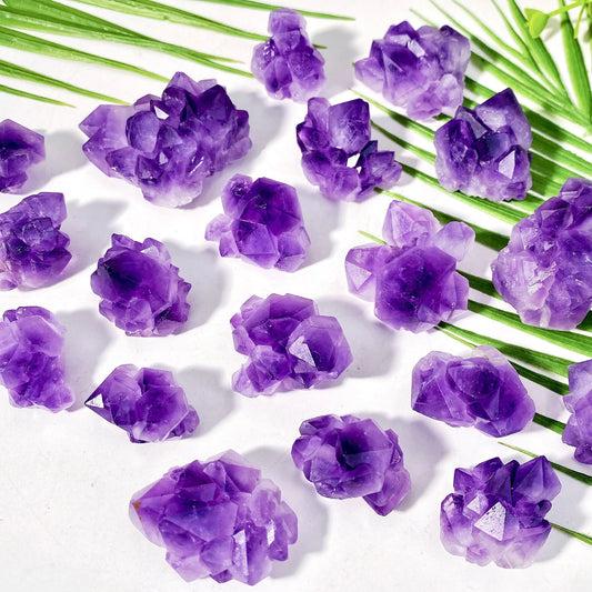 💜 Décoration Florale en Grappe d'Améthyste Naturelle.