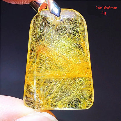 Pendentif en Quartz Rutilé Doré – Élégance, Protection &amp; Raffinement, 30 modèles différant.