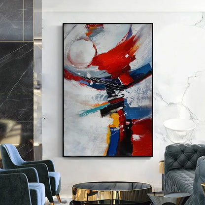 🖌️ Grande Peinture à l'Huile Abstraite – Art Mural Moderne 100% Peint à la Main.