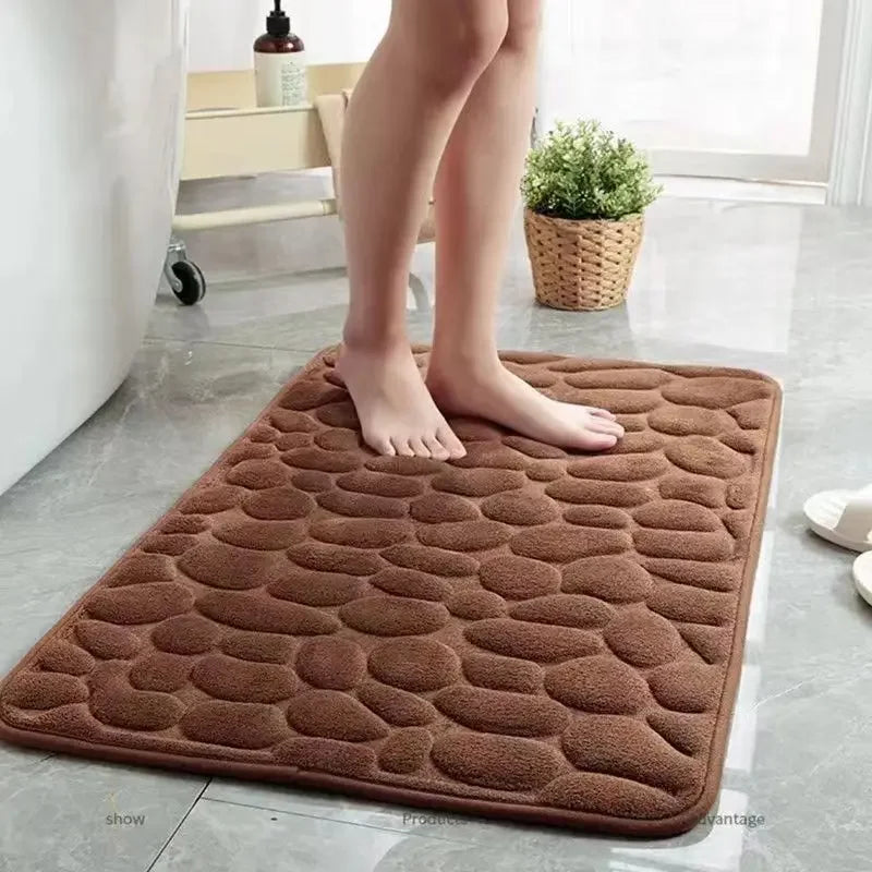 Tapis de Bain en Relief 3D Antidérapant et absorbant.