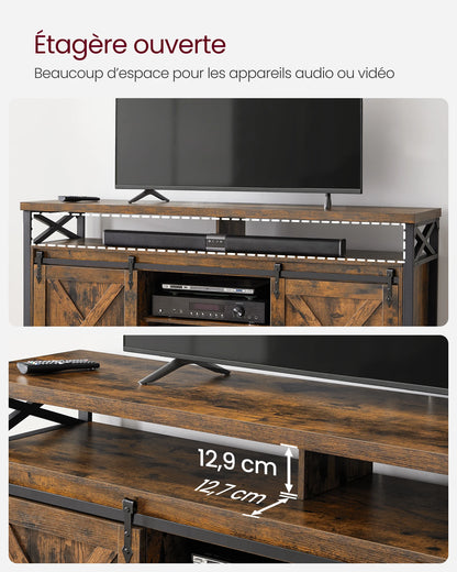 Meuble TV – Charme Rustique et Organisation Parfaite.