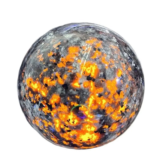 🔮 Sphère de Yooperlite Naturelle – Énergie des Chakras & Décoration Lumineuse.