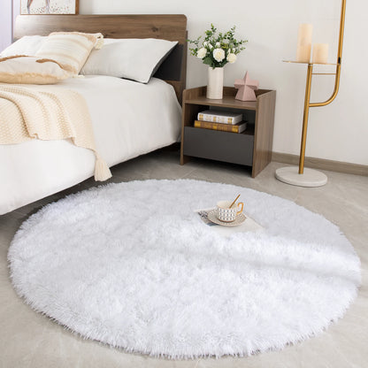 Tapis rond moelleux.