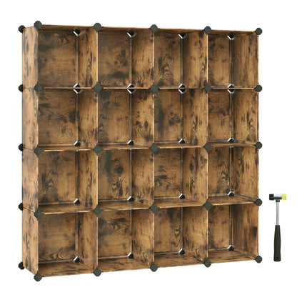 🧩 Armoire de Rangement Modulable 16 Cubes – Organisation Flexible et Design Intelligent.