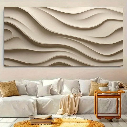 Toile Abstraite Minimaliste – Élégance Neutre & Moderne pour Salon.