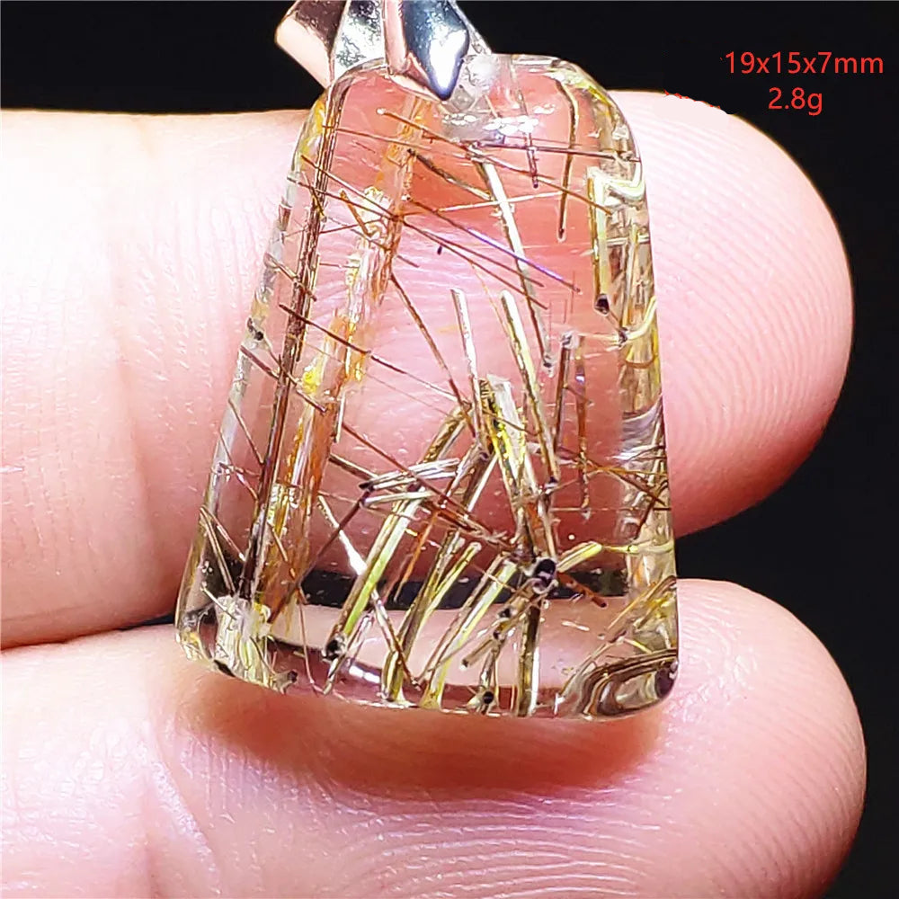 Pendentif en Quartz Rutilé Doré – Élégance, Protection &amp; Raffinement, 30 modèles différant.