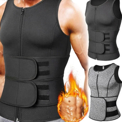Gilet Minceur Homme – Sauna, Compression, Contrôle Ventre et Taille.