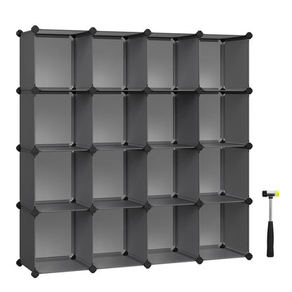 🧩 Armoire de Rangement Modulable 16 Cubes – Organisation Flexible et Design Intelligent.