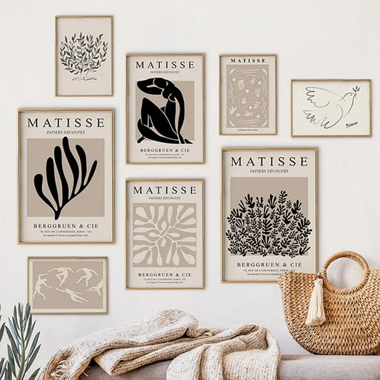 🖤 Poster Black Geometric Line Woman – Élégance Minimaliste et Nature.