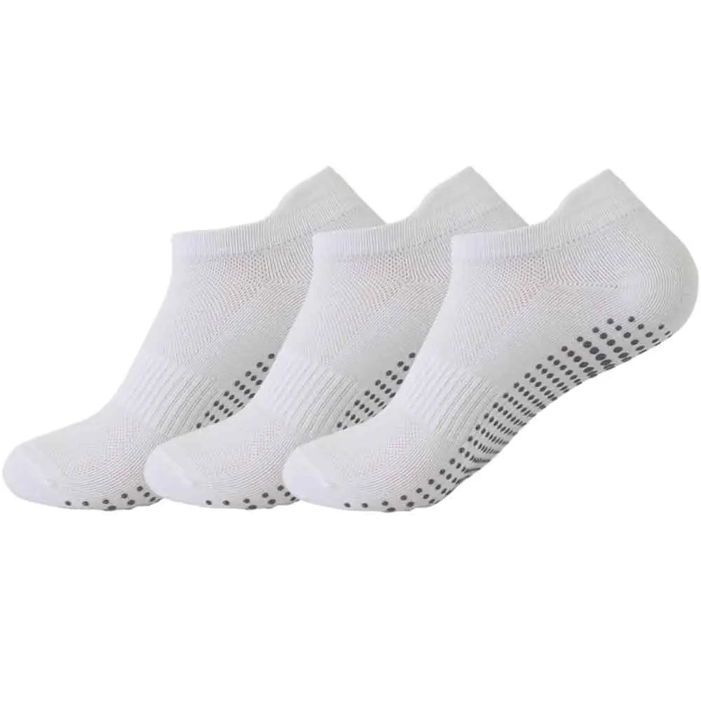 Chaussettes de yoga coordonnantes en silicone pour femmes.