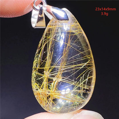 Pendentif en Quartz Rutilé Doré – Élégance, Protection &amp; Raffinement, 30 modèles différant.