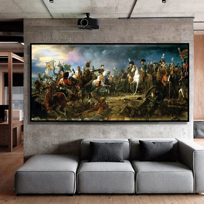 Affiche d’art rétro – Bataille de Napoléon (1805) par François-Pascal-Simon.
