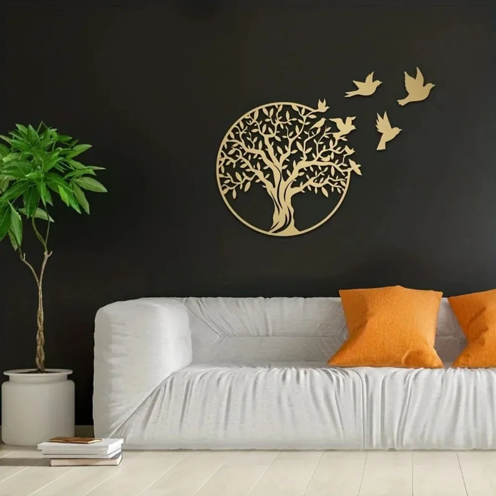 Art Mural en Métal – Arbre de Vie • Déco Artisanale Extérieure & Intérieure.