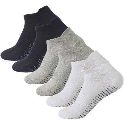 Chaussettes de yoga coordonnantes en silicone pour femmes.