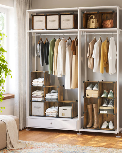 🧩 Armoire de Rangement Modulable 16 Cubes – Organisation Flexible et Design Intelligent.
