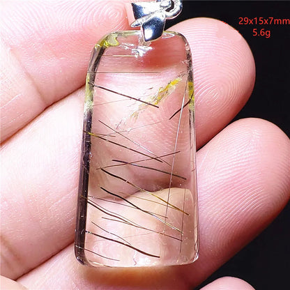 Pendentif en Quartz Rutilé Doré – Élégance, Protection &amp; Raffinement, 30 modèles différant.