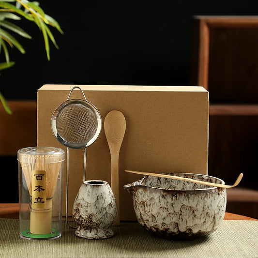 🍵 Set à Thé Matcha Traditionnel Japonais – 6 Pièces Essentielles.