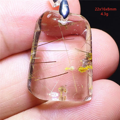 Pendentif en Quartz Rutilé Doré – Élégance, Protection &amp; Raffinement, 30 modèles différant.