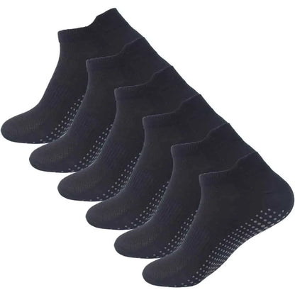 Chaussettes de yoga coordonnantes en silicone pour femmes.