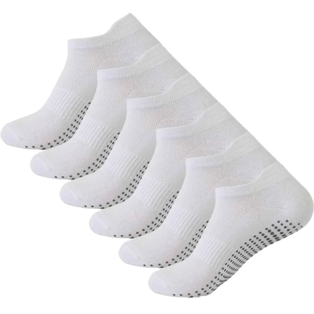 Chaussettes de yoga coordonnantes en silicone pour femmes.