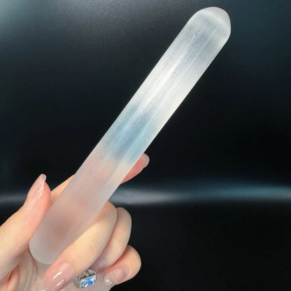🔮 Baguette de Sélénite Naturelle – Cristal de Guérison & Protection Énergétique.