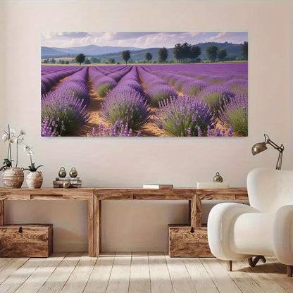 Peinture sur Toile Moderne – Champ Vibrant Abstrait Sans Cadre.
